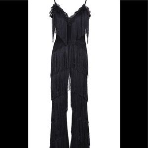 Black tassel jumpsuit